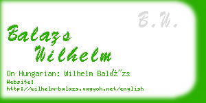 balazs wilhelm business card